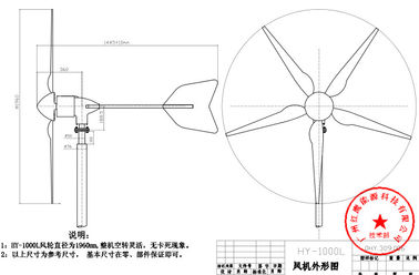 China Sistema de gerador moderno 1000W da turbina eólica 24V 48V com seguro e o estável fábrica